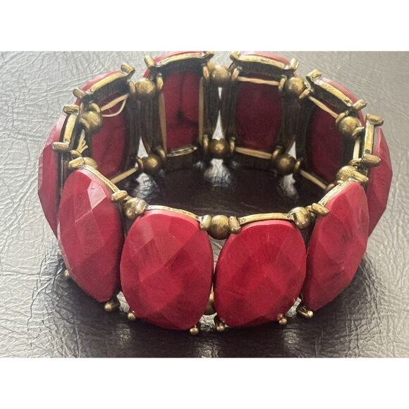 Vintage Dark Red Women’s Bracelet - Picture 1 of 7